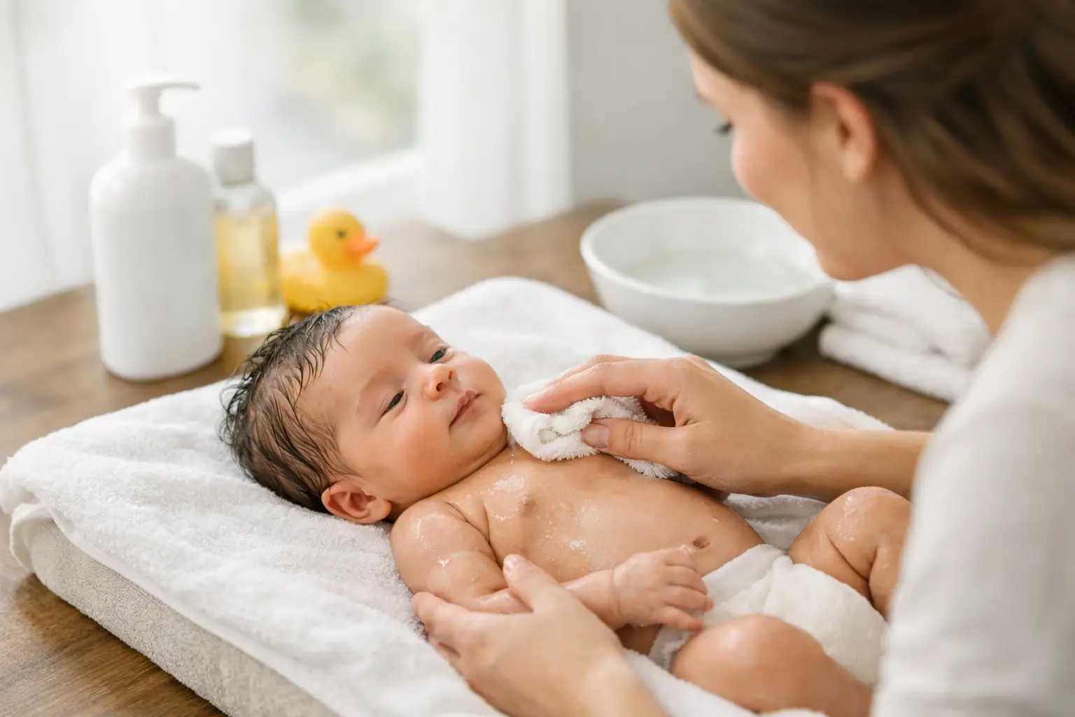 A Gentle Postpartum Baby Cleanup Routine at Home