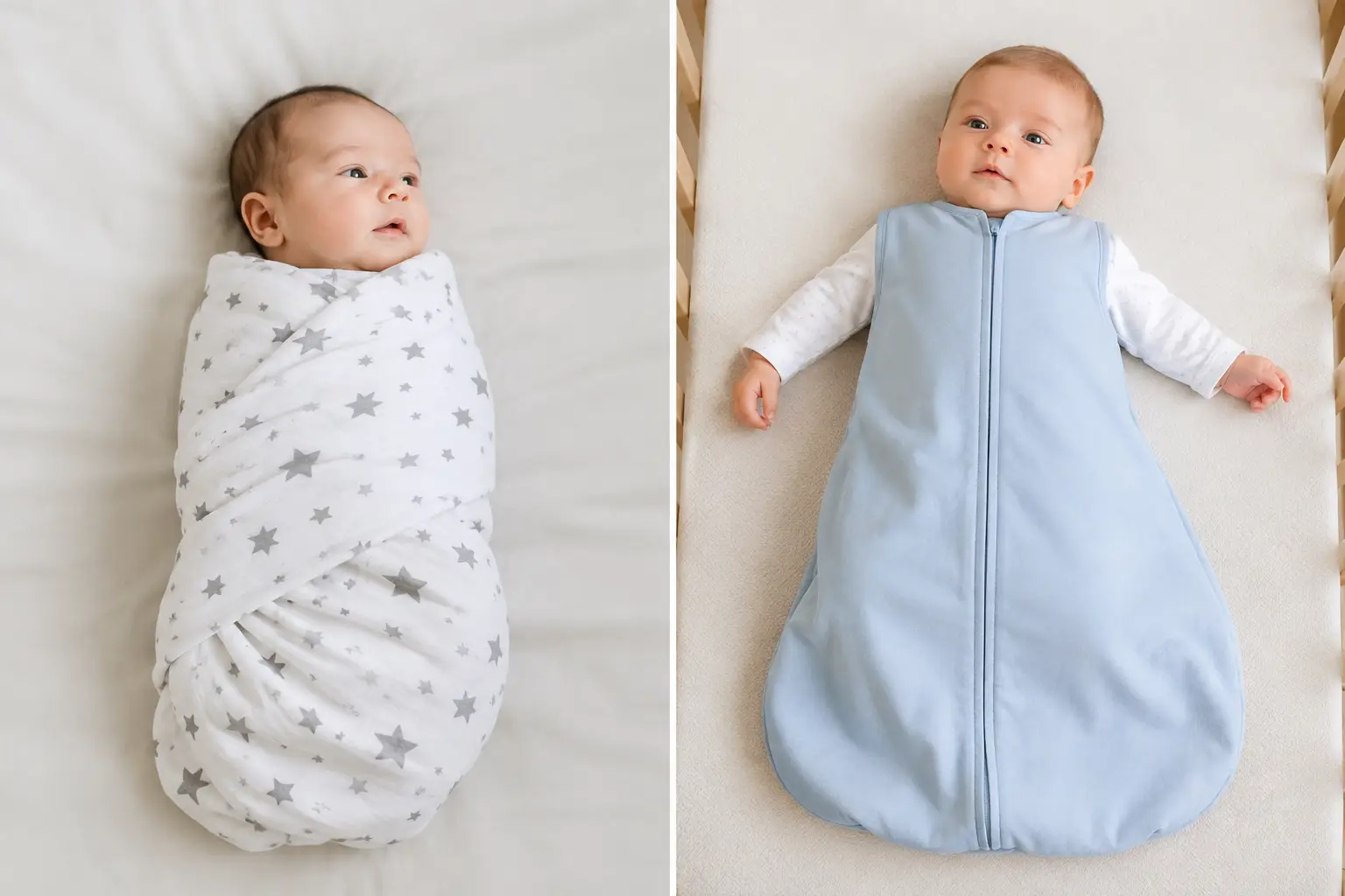 Swaddle Versus Sleep Sack: What’s Safest When?